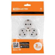 Розетка треугольная 2П+3 открытой установки IP20 16A белая «Ладога» TDM