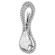 Шнур сетевой с вилкой в тканевой оплетке ПВС-ВП 3x0,75мм2 1,8м, 2400 Вт с/з белый TDM