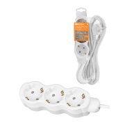 Удлинитель бытовой «Люкс» 3 гнезда, 2 м, с/з, с з/ш, ПВС 3х1 мм2, 16 А, 250 В, 3500 Вт TDM У1-33052