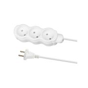 Удлинитель бытовой «Люкс» 3 гнезда, 7 м, б/з, с з/ш, ПВС 2х1,0 мм2, 10 А, 250 В, 2400 Вт TDM У-32015