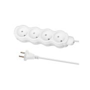 Удлинитель бытовой «Люкс» 4 гнезда, 2 м, б/з, с з/ш, ПВС 2х0,75 мм2, 6 А, 250 В, 1400 Вт TDM У-41013