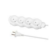 Удлинитель бытовой «Люкс» 4 гнезда, 7 м, б/з, с з/ш, ПВС 2х1,0 мм2, 10 А, 250 В, 2400 Вт TDM У-42016