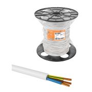 Провод ПВС 3х2,5 ГОСТ на катушке (100м), белый TDM