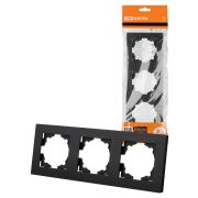 Рамка 3-х постовая черная «Сенеж» TDM