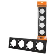 Рамка 4-х постовая черная «Сенеж» TDM