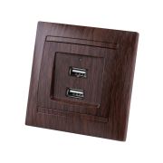 Розетка 2USB порт 2,1А 5В венге «Лама» TDM