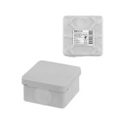 Распаячная коробка, двухкомпонентная, ОП 70х70х40 мм, IP66, 6 вх., серая, инд. штрихкод TDM