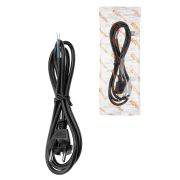 Шнур сетевой с вилкой ПВС-ВП 2x0,75мм² 1,5м б/з черный TDM