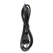 Шнур сетевой с вилкой ПВС-ВП 2x0,75мм² 3м б/з черный TDM