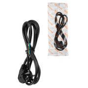 Шнур сетевой с вилкой ПВС-ВП 3x0,75мм² 3м с/з черный TDM