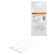Хомут нейлоновый 3,2 х 215 мм с маркировочной площадкой (белый) (100 шт) TDM