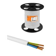 Провод ПРКС 3х1,5(N)-0,38 на катушке (100м), белый TDM