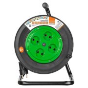 Удлинитель на катушке силовой народный 4 гнезда ПВС 3500 Вт б/з, 40м УС1-43131