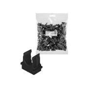 Крепеж-клипса для трубы 16 мм для прямого монтажа (100 шт.) черная TDM