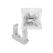 Крепеж-клипса для трубы 32 мм для прямого монтажа (25 шт.) серая TDM