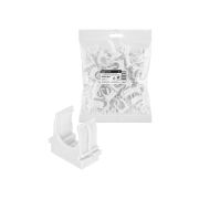 Крепеж-клипса для трубы 20 мм для прямого монтажа (100 шт.) белая TDM