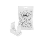 Крепеж-клипса для трубы 25 мм для прямого монтажа (100 шт.) белая TDM