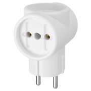 Тройник 3х2П 16А 250B ЕВРО белый «Ретро» (карболит) TDM