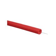 Труба гофрированная ПНД d 25 с зондом (25 м) легкая 350Н красная TDM