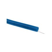 Труба гофрированная ПНД d 25 с зондом (25 м) легкая 350Н синяя TDM