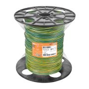 Провод ПуВнг(А)-LS 1х10,0 ГОСТ на катушке (150м), желто-зеленый TDM