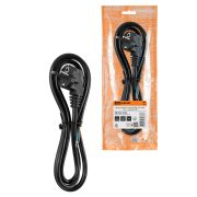 Шнур сетевой с вилкой ПВС-ВП 3x1,5мм² 2м с/з черный TDM