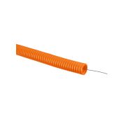 Труба гофрированная ПНД d 16 с зондом (25 м) легкая 350Н оранжевая TDM