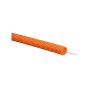 Труба гофрированная ПНД d 25 с зондом (25 м) легкая 350Н оранжевая TDM