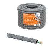 Электротруба гофрированная ПВХ d20серая, с кабелем ВВГ-Пнг(А)-LS 3х1,5ок(N,PE)-0,66 ГОСТ (100 м) TDM