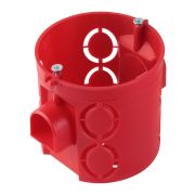 Установочная коробка СП D68х62мм, углубленная, саморезы, стык. узлы, красная, IP20, (10 шт) TDM