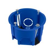 Установочная коробка СП D68х45мм, саморезы, пл. лапки, синяя, IP20, (10 шт) TDM