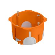 Установочная коробка СП D68х50 мм, 2-х компон., саморезы, пл. лапки, оранж., IP30, (10 шт) TDM