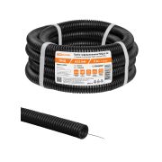 Труба гофрированная ПНД d 32 с зондом (5 м) легкая 350Н черная TDM