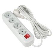 Удлинитель 4х3м с заземл. 16А IP20 Эксперт 3.0кВт с выкл. ПВС 3х1 EKF UBA16-310-4-03i