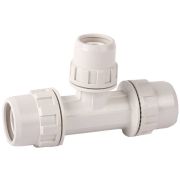 ЗУБР ШиреФит, штуцер с гайкой - внутренняя резьба - штуцер с гайкой, 26 мм - 20 мм - 26 мм, редукционный тройник (51506-26-20-26)