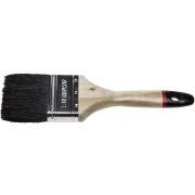 STAYER UNIVERSAL-EURO, 75 мм, 3″, чёрная натуральная щетина, деревянная ручка, все виды ЛКМ, плоская кисть (01022-075)