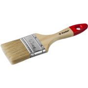 ЗУБР УНИВЕРСАЛ, 63 мм, 2.5″, светлая натуральная щетина, деревянная ручка, все виды ЛКМ, плоская кисть (4-01003-063)