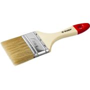 ЗУБР УНИВЕРСАЛ, 75 мм, 3″, светлая натуральная щетина, деревянная ручка, все виды ЛКМ, плоская кисть (4-01003-075)