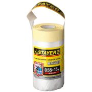 STAYER 0.55 х 15 м, 9 мкм ПВД, защитная пленка-маскер с клейкой лентой (12255-055-15)