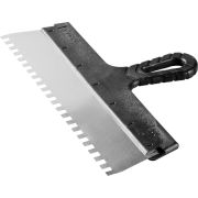 ЗУБР 350 мм, зуб 8 х 8 мм, пластиковая ручка, нержавеющий фасадный шпатель (10078-35-08)