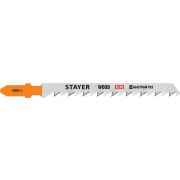 STAYER T144DF, 2 шт, 75 мм / 4 мм,T-хвост., Bi-Metal, высокий ресурс, по тверд. дереву, полотна для лобзика, Professional (15985-4)