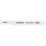 STAYER U118GF, U-хвост., Bi-Metal, по металлу 0.5-1.5 мм, шаг зуба 1.1 мм, раб. длина 50 мм, 2 шт, полотна для лобзика, Professional (15999-1.1)