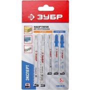 ЗУБР T-хвост., по дереву и металлу, 5 шт, набор полотен для лобзика (1595-M-S5)