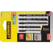 STAYER T-хвост., по дереву, металлу и пластику, 5 шт, COMBI №3, набор полотен для лобзика (15980-H5-3)