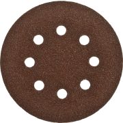 Круг шлифовальный ЗУБР ″СТАНДАРТ″ из абразивной бумаги на велкро основе, 8 отв., Р80, 125мм, 5шт