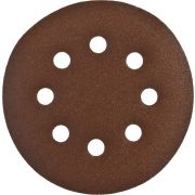 Круг шлифовальный ЗУБР ″СТАНДАРТ″ из абразивной бумаги на велкро основе, 8 отв., Р180, 125мм, 5шт