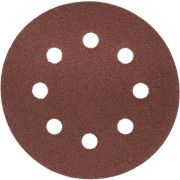 Круг шлифовальный ЗУБР ″Мастер″ универсальный, из абразивной бумаги на велкро основе, 8 отверстий, Р80, 125мм, 5шт