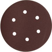 Круг шлифовальный ЗУБР ″Мастер″ универсальный, из абразивной бумаги на велкро основе, 6 отверстий, Р120, 150мм, 5шт