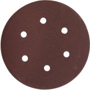 Круг шлифовальный ЗУБР ″Мастер″ универсальный, из абразивной бумаги на велкро основе, 6 отверстий, Р180, 150мм, 5шт
