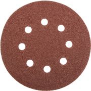 Круг шлифовальный универсальный STAYER ″MASTER″ из абразивной бумаги на велкро основе, 8 отверстий, Р60, 125мм, 5шт